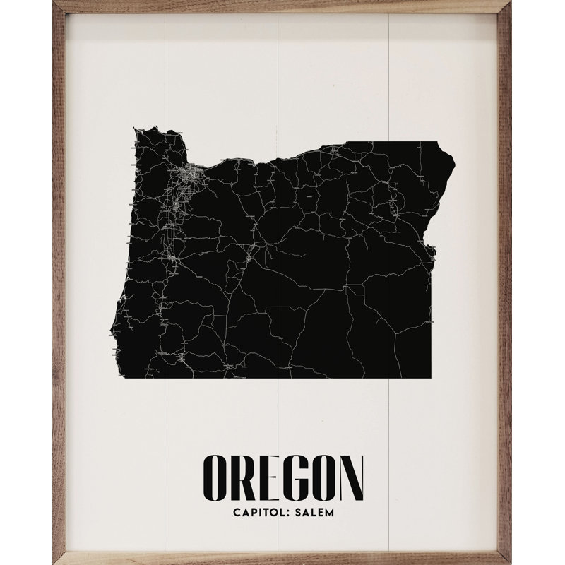 Oregon State Print, 16" W x 20" H