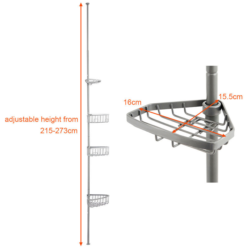 Mariano Tension Pole Stainless Steel Shower Caddy