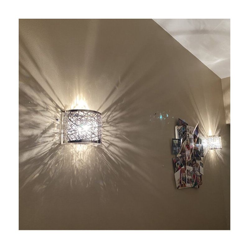 Applique murale 1 lumière Mascher, Chrome poli