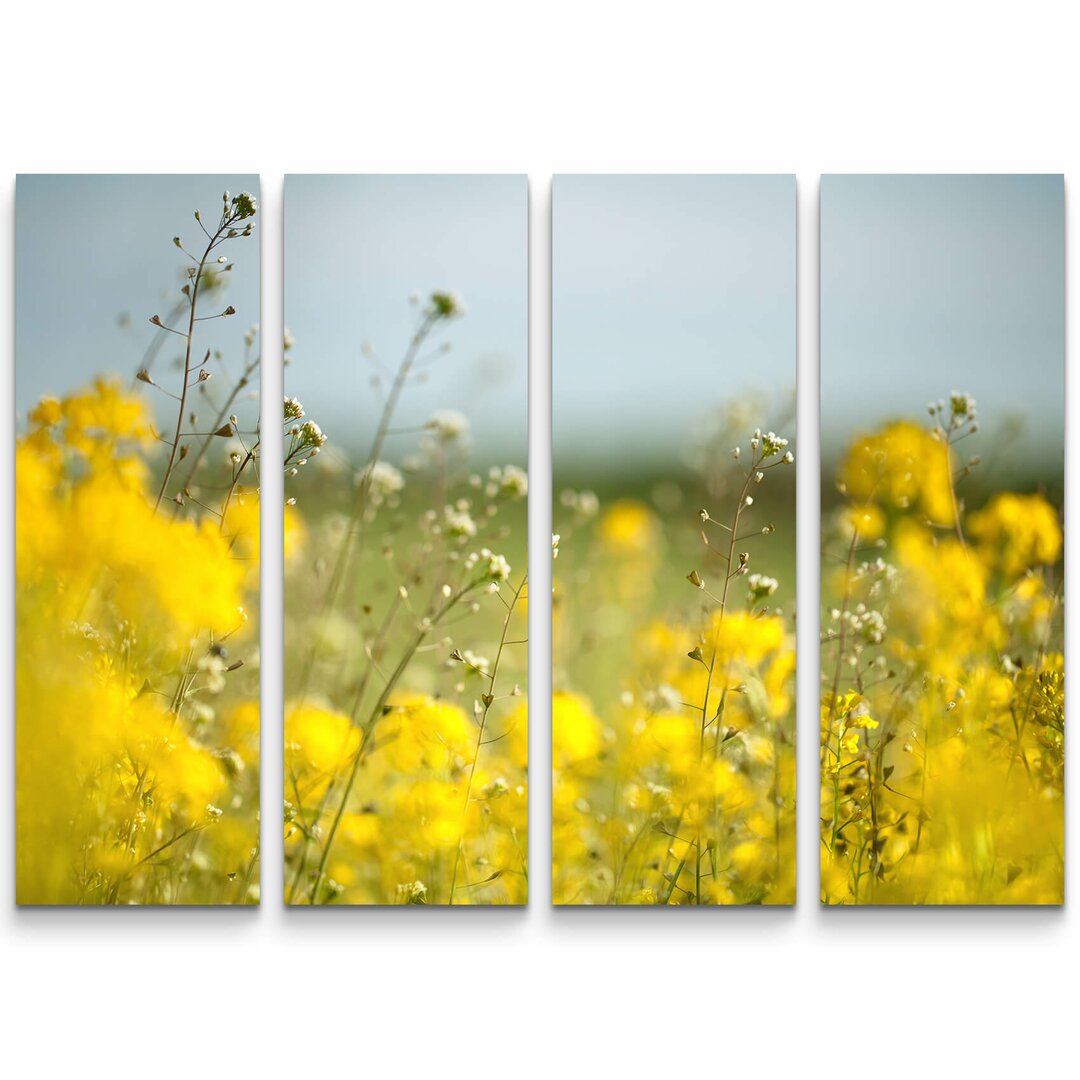 4-tlg. Leinwandbilder-Set Blumen