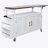 Foldable Outdoor Kitchen Island With Lockable Wheels, Storage, And Towel Rack For Efficient Patio Cooking-2014623355