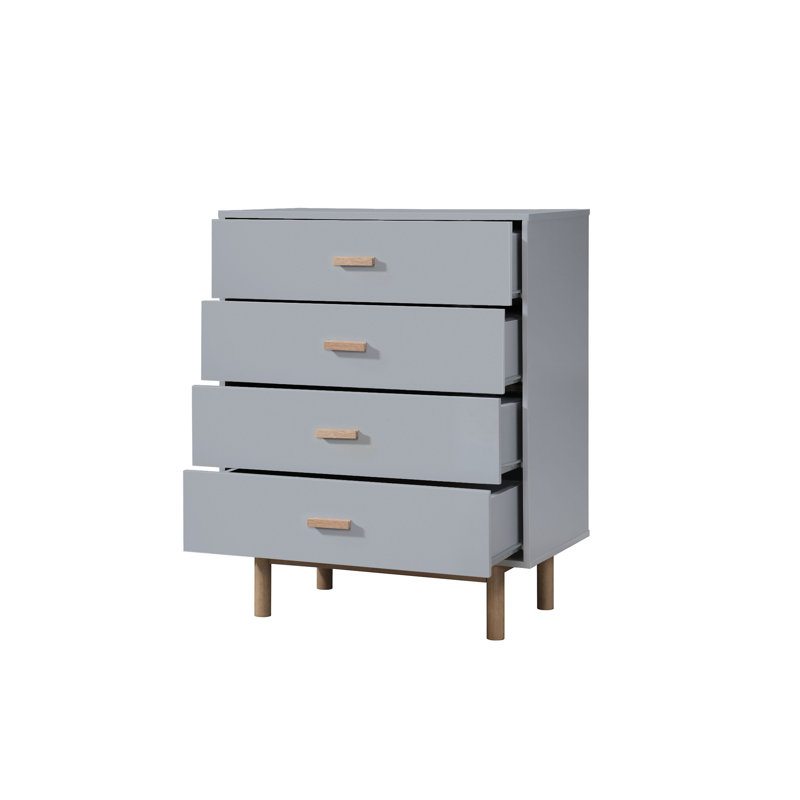 Artemis 80.00cm W 4 - Drawer Chest of Drawers, Grey/Oak