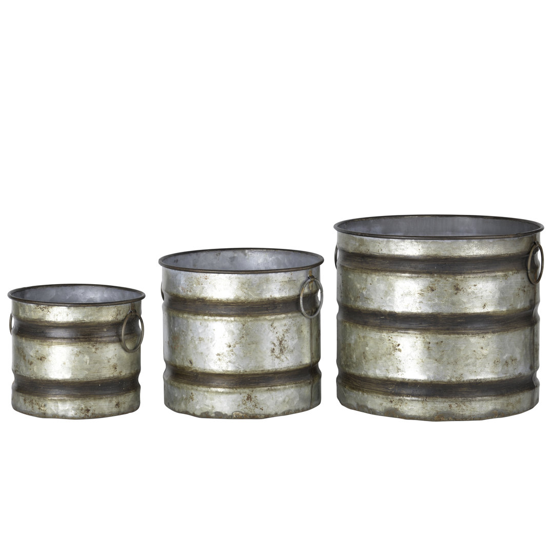Stefany Metal Pot Planter (Set of 3) Williston Forge