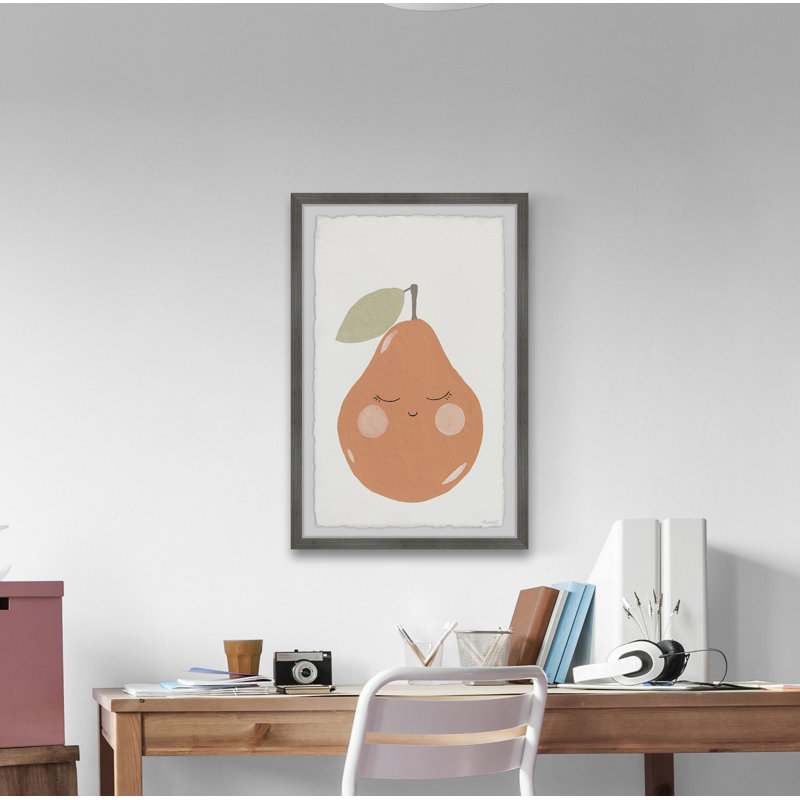 Berglund Sleepy Pear, reproduction encadrée, H 12 po x l 8 po x P 1,5 po