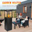  Chauffe-terrasse d'extérieur à granules de table avec roulettes 41 000 BTU Yardgrace
