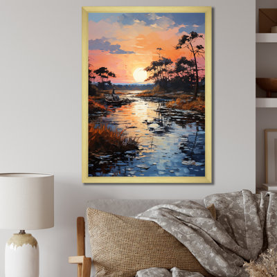 «Peach River Sapphire Serenity I», reproduction sur toile