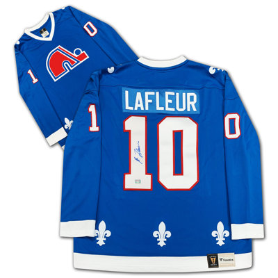 Guy Nordfleur de Guy Lafleur, chandail bleu des Nordiques - Collection NHL Hockey Memorabilia (taille L ou XL)
