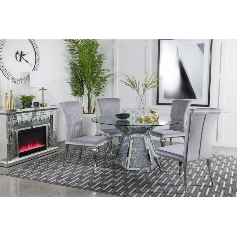 Ensemble repas pour 4 personnes Khrysta, Gris