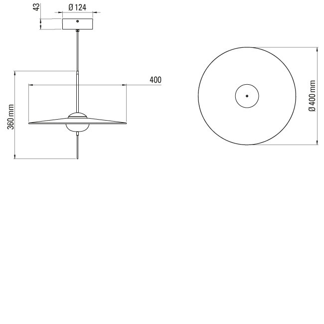 Mono 1 - Light LED Chandelier, 14.17" H x 15.74" W x 15.74" D