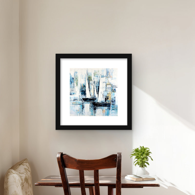 Industrial Style Boats - Coastal Bedroom Framed Print Decor