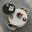 31.5 Inch White And Gold Nesting Coffee Table Set With Two Storage Drawers-54256388-54256389