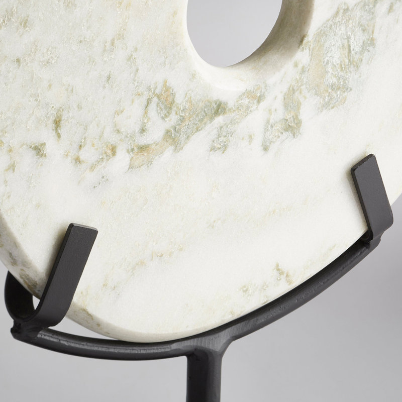Disk on Stand Sculpture, 13.5" H x 9" W x 4.25" D