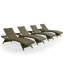 Chaise longue d'extérieur pliable inclinable Salcombe (ensemble de 4)-2103876726