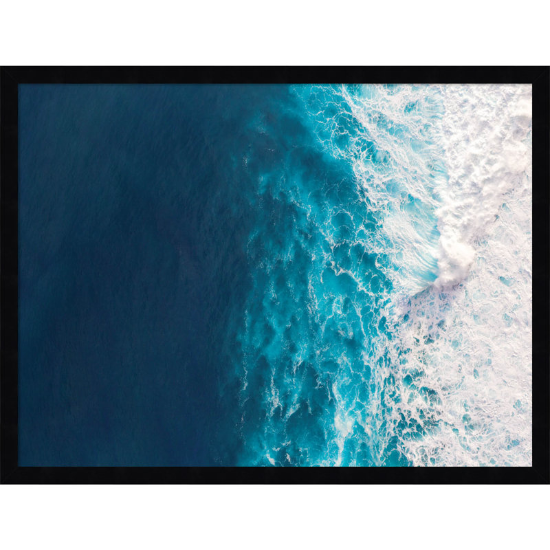 Seascape Of Splashing Waves by The Creative Bunch Studio, Black, 19" H x 25" W x 1" D