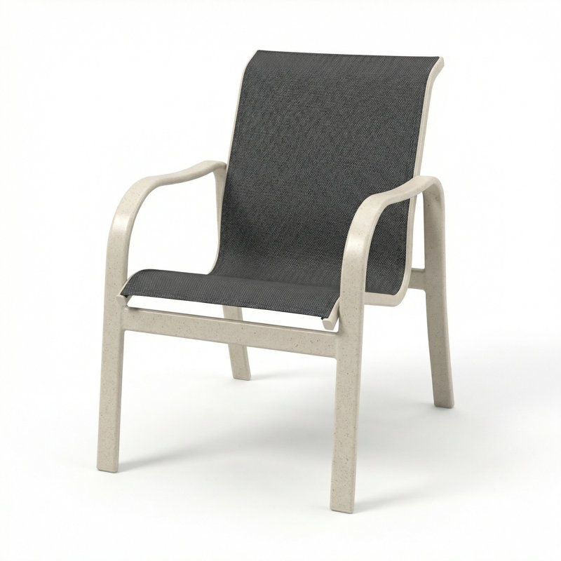 Chaise avec accoudoirs, Ninja Sling / blanc rivière