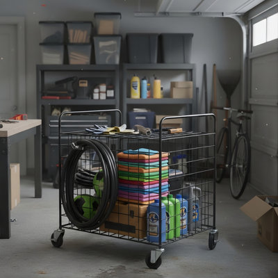 Grand chariot utilitaire de rangement pour garage