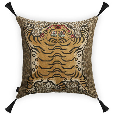 Wild Saber Cotton Throw Square Pillow Cover & Insert