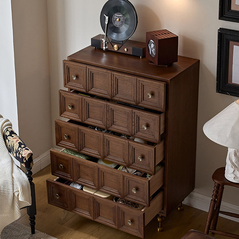 French Retro Style Accent Chest, Brown