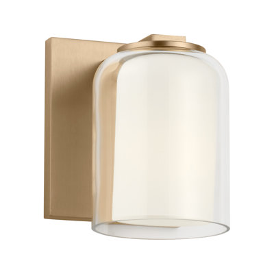 Scott Living Holden Sconce  Dimmable Wall Light Sconce in Satin Brass