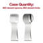 Ensemble de mini-couverts jetables en plastique argenté pour desserts - 960 couverts-253541156