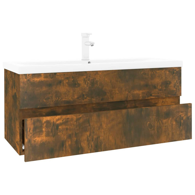 Shuff 1000mm Single Bathroom Vanity with Basin, Smoked Oak