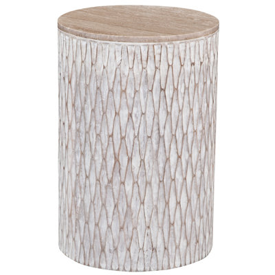 Halston 22" Accent Table with Travertine Top