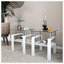 Table basse 3 pièces, table basse carrée en verre-127375206