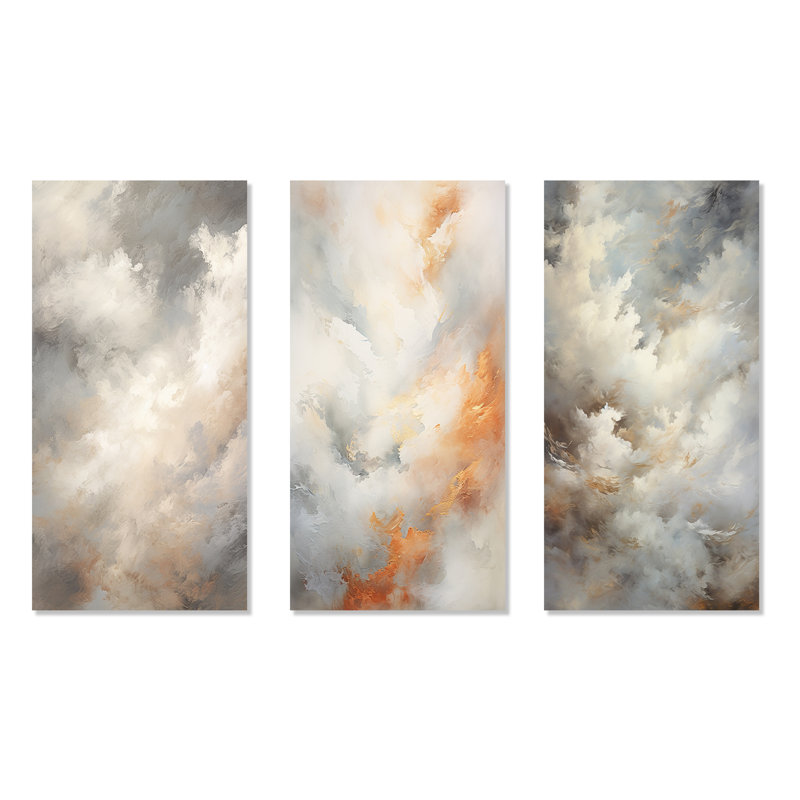 Horizon mystique des nuages gris, H 28 po x l 36 po, Toile tendue