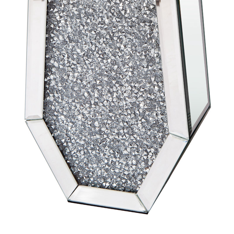 Ankaj Glass Floor Vase, 61.5cm H X 22cm W X 11cm D, Silver
