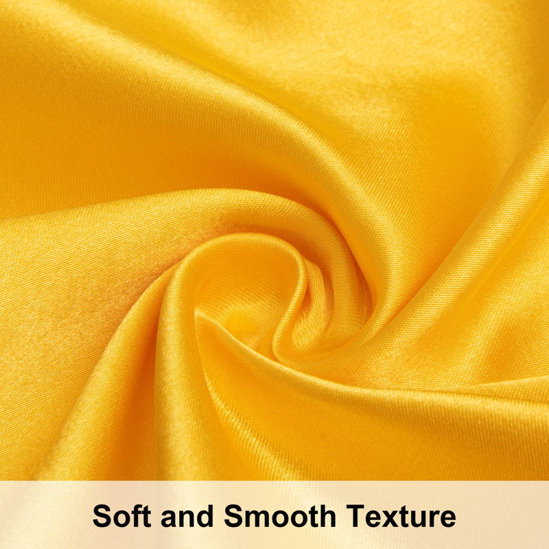 Pillowcases, Satin Luxurious Pillowcases with Envelope Closure - NTBAY, Standard, Yellow