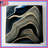 Blue Gray Abstract Waves Quilted Bedspread -126078613