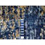 Tapis bleu en laine et en soie noué à la main 3 pi 2 po x 5 po Denim 883A6444FD48492C9DD58F87727BCCA7