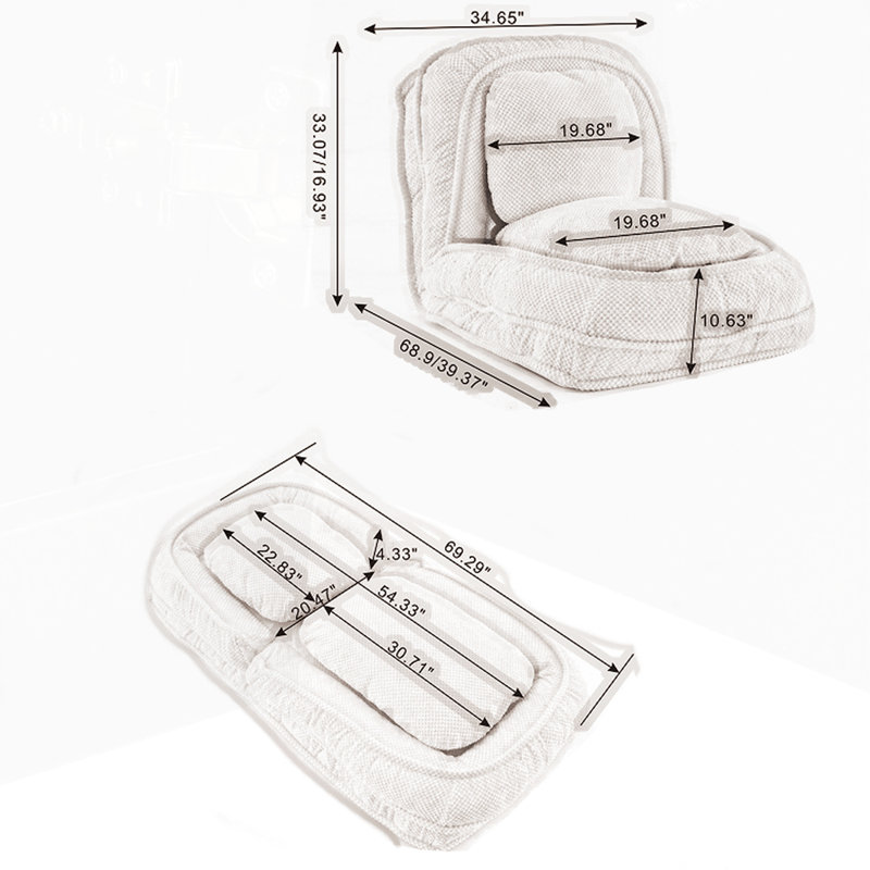 Human Dog Bed ,Lazy Sofa Couch ,5 Adjustable Position,sit,sleep,fold,suit to put in bedroom, living room ,Space Saving Design