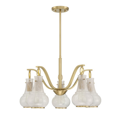 Ambrose 5 - Light Wagon Wheel Chandelier