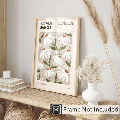 «Floral Flower Market London», reproduction d'art moderne sans cadre