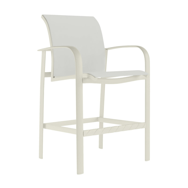 Laguna Outdoor Bar Stool, Bogota, Parchment
