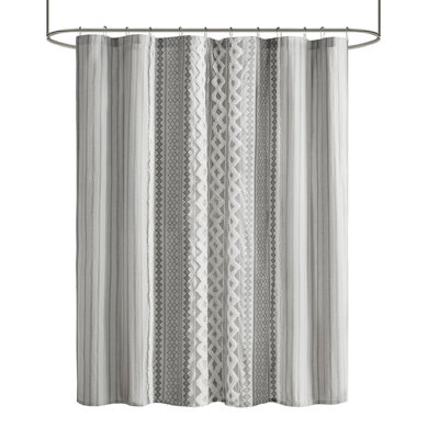 Rideau de douche en coton avec chenille