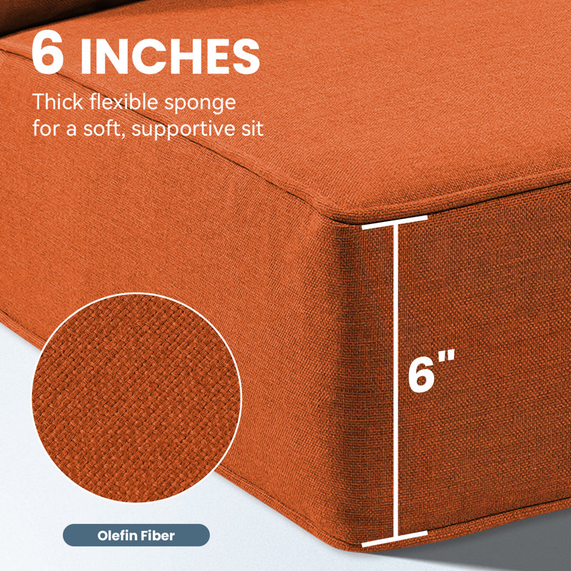 Outdoor Cushions For Patio Furniture,Outdoor Seat Cushion Set 24 X 24 X 6 Inch,Waterproof & Fade Resistant Outdoor Chair Cushions,Deep Patio Chair Cushion With Removable Cover