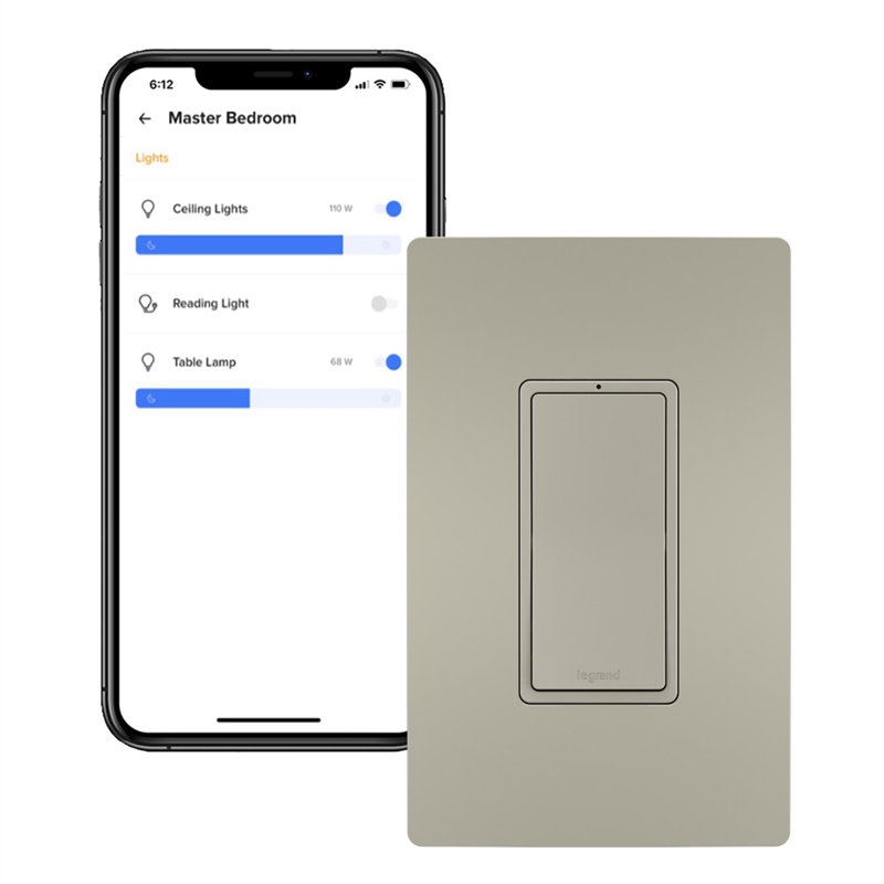 Interrupteur intelligent sans fil radiant® avec Netatmo, Nickel