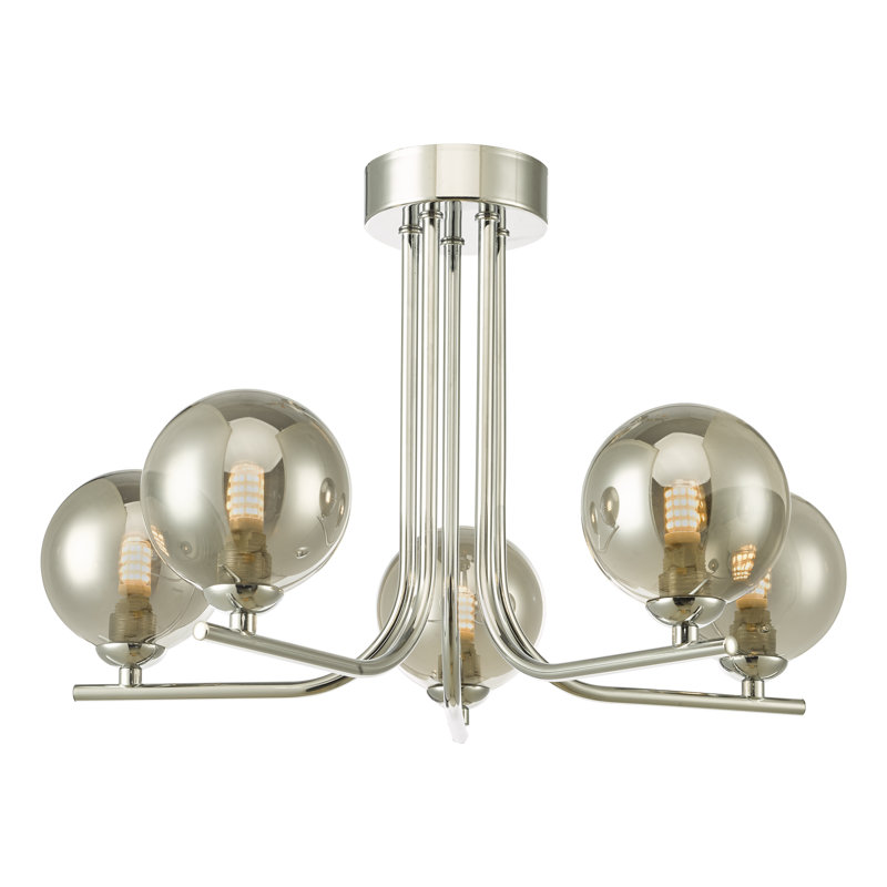 Flush Mount, Polished Chrome/Smoked