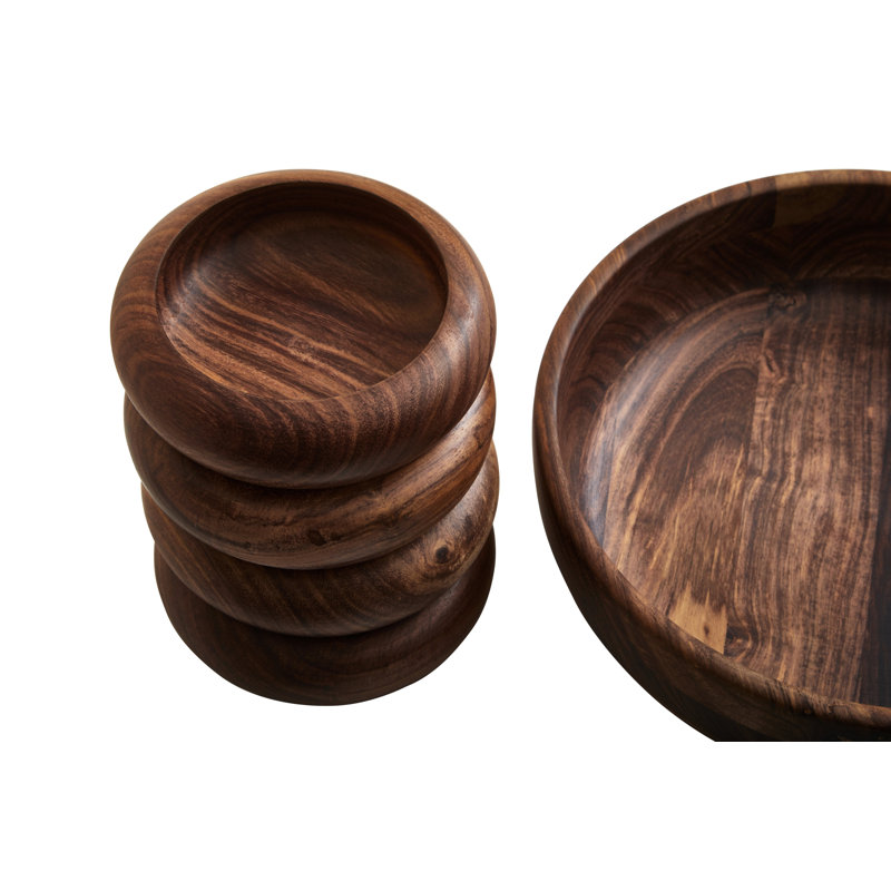 Amiela Wood Decorative Bowl