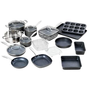 Granitestone 20 Piece Nonstick Red Cookware and Bakeware Set & Reviews
