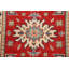 Tapis de couloir unique en laine noué à la main 2 pi x 5 pi 10 po nouvel âge en rouge / beige