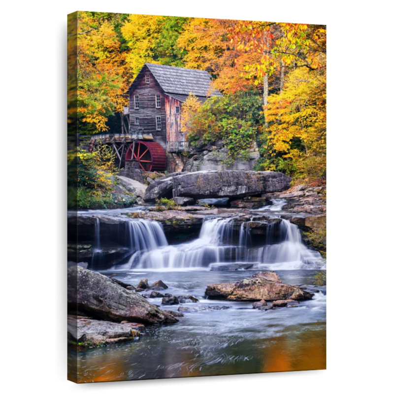 Moulin Alvord Glade Creek en automne, H 36 po x l 24 po