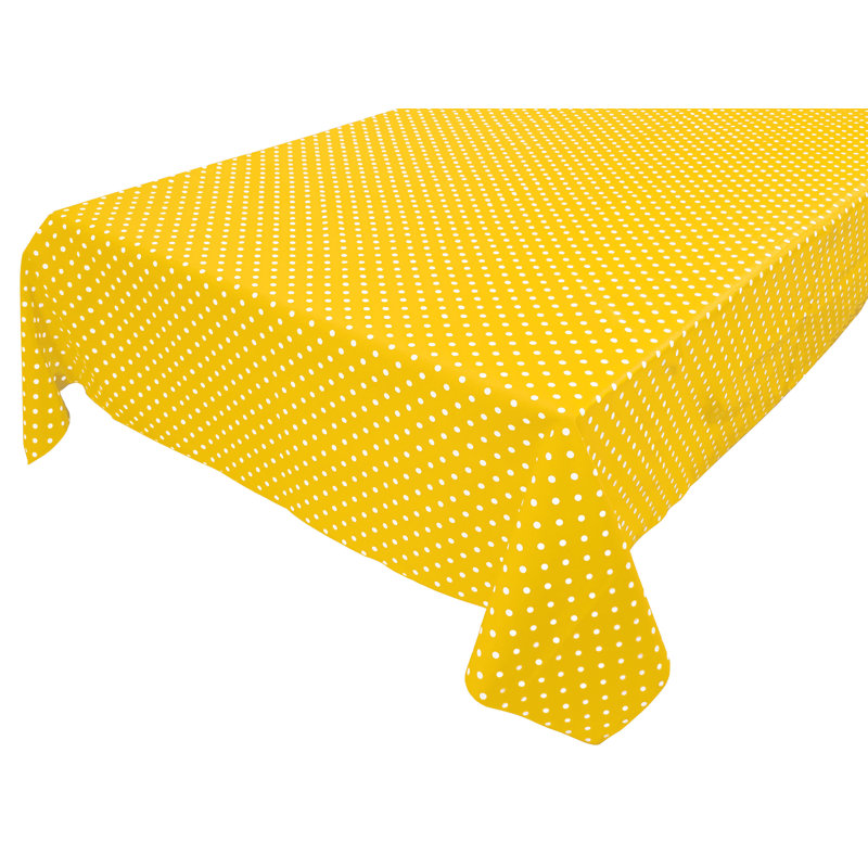 Nappes à petits pois, L 72 po x l 58 po, Blanc / jaune