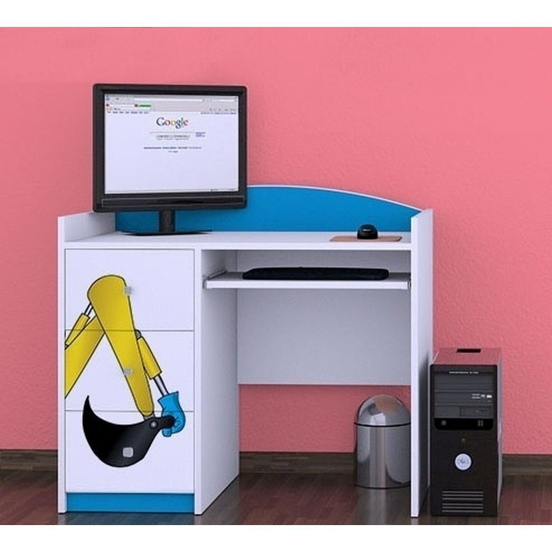 Stefan 100cm Computer Desk, Blue