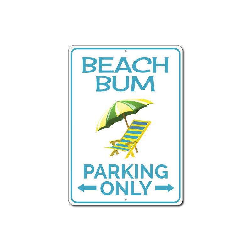 Plaque de plage en aluminium seulement, H 14 po x l 10 po x P 0,04 po