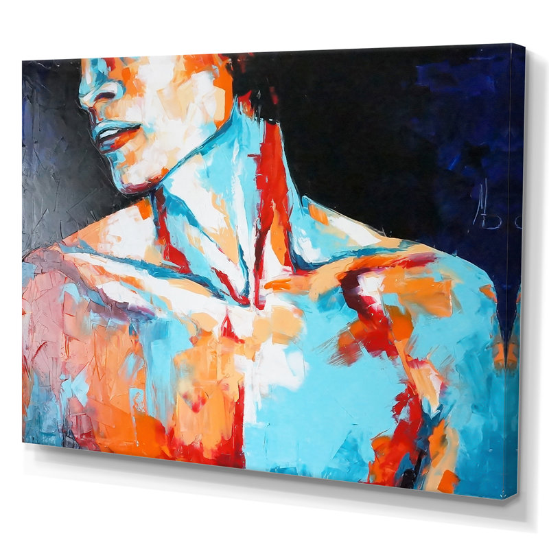 «Pastel Artistic Seduction Man», reproduction sur toile flottante, H 8 po x l 12 po x P 1 po, Toile tendue