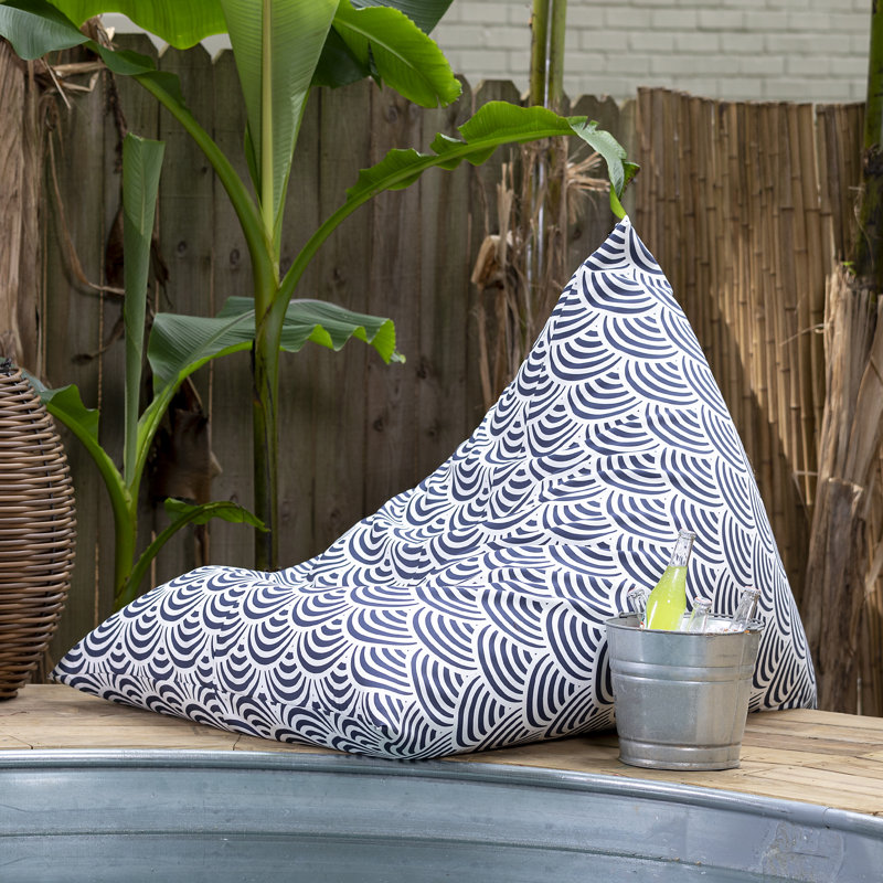 Fauteuil à billes Isrif Twist, Bleu / blanc
