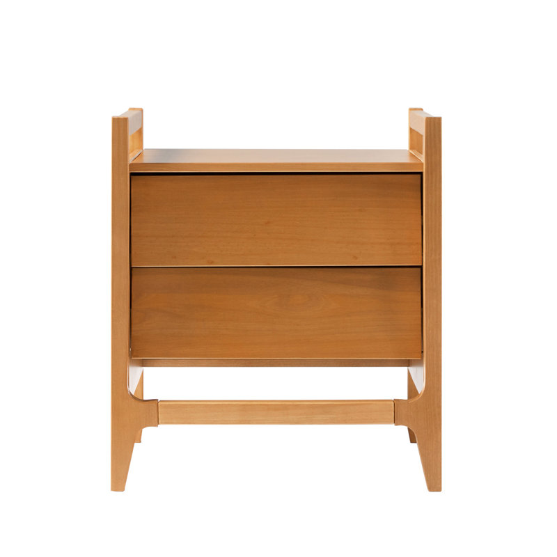 Angle Face Solid Wood Nightstand, Nightstand